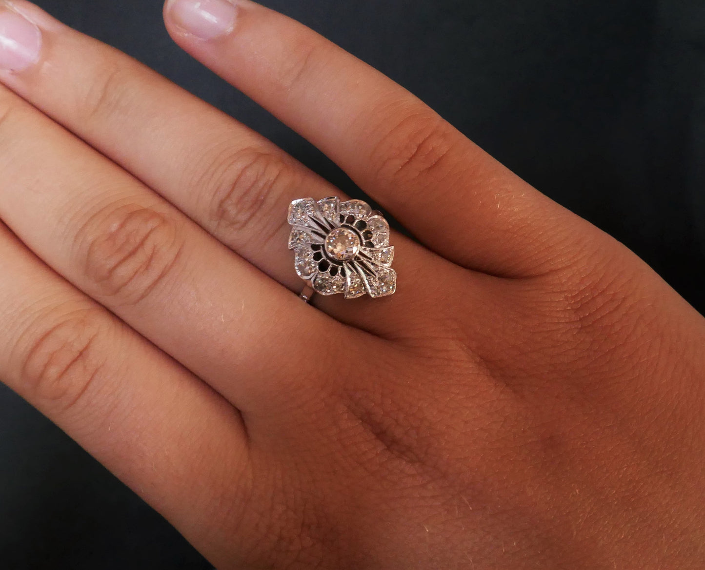 Bague diamants, Art Déco