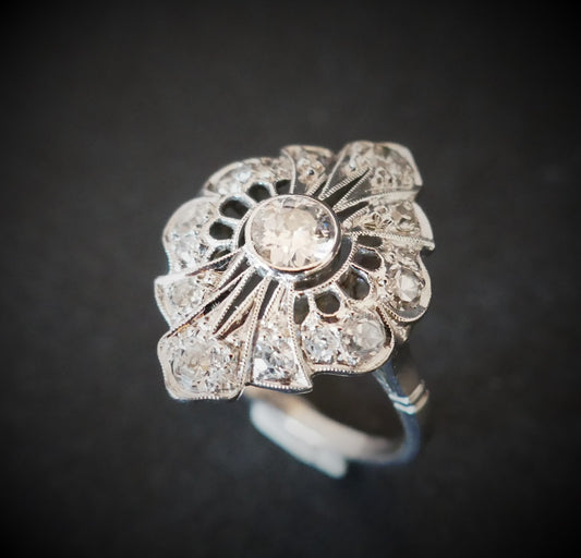 Bague diamants, Art Déco