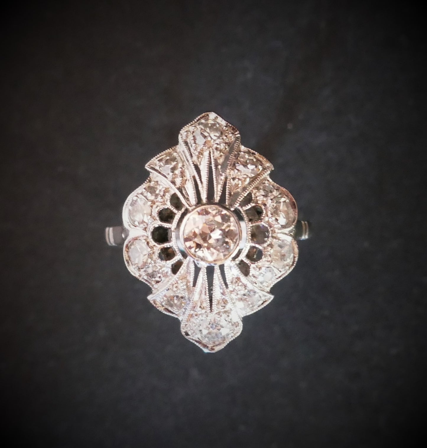 Bague diamants, Art Déco