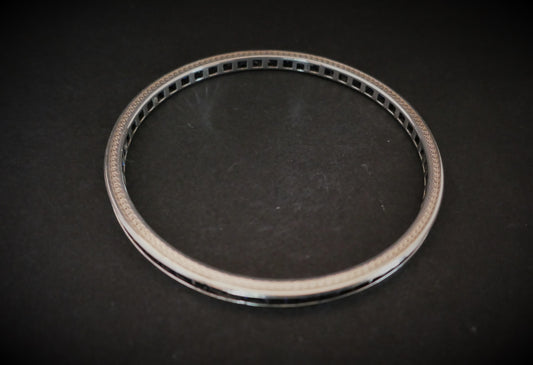 Bracelet Jonc En Argent Pierres Calibrées Bleues