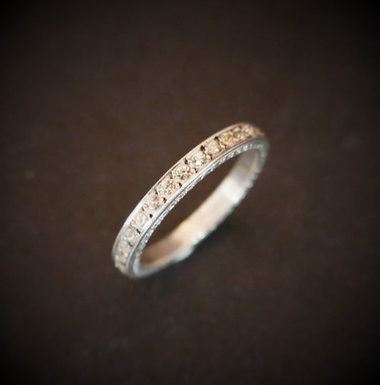 Bague en Argent Et Pierres Blanches