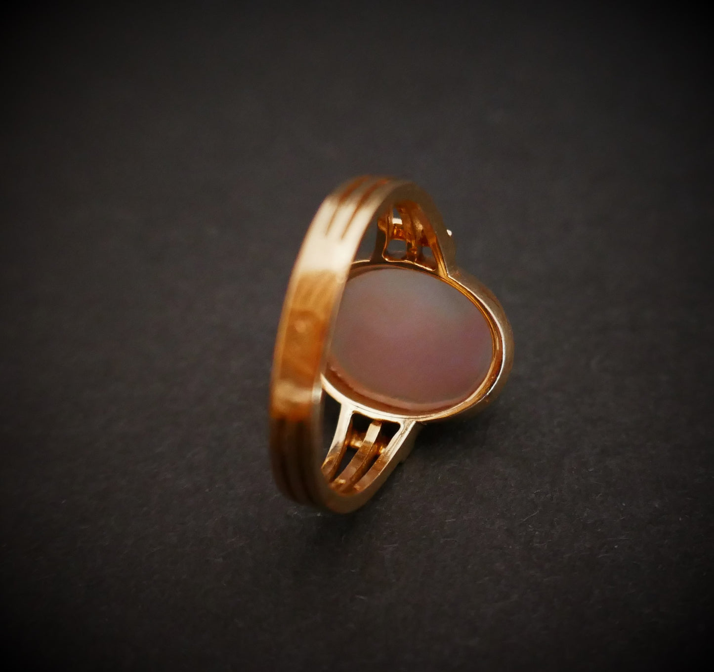 Bague Chevalière Camée, Or Rose 18 Carats