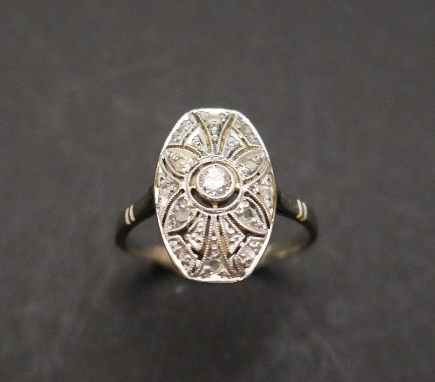 Bague Diamants, Or Blanc 18 Carats