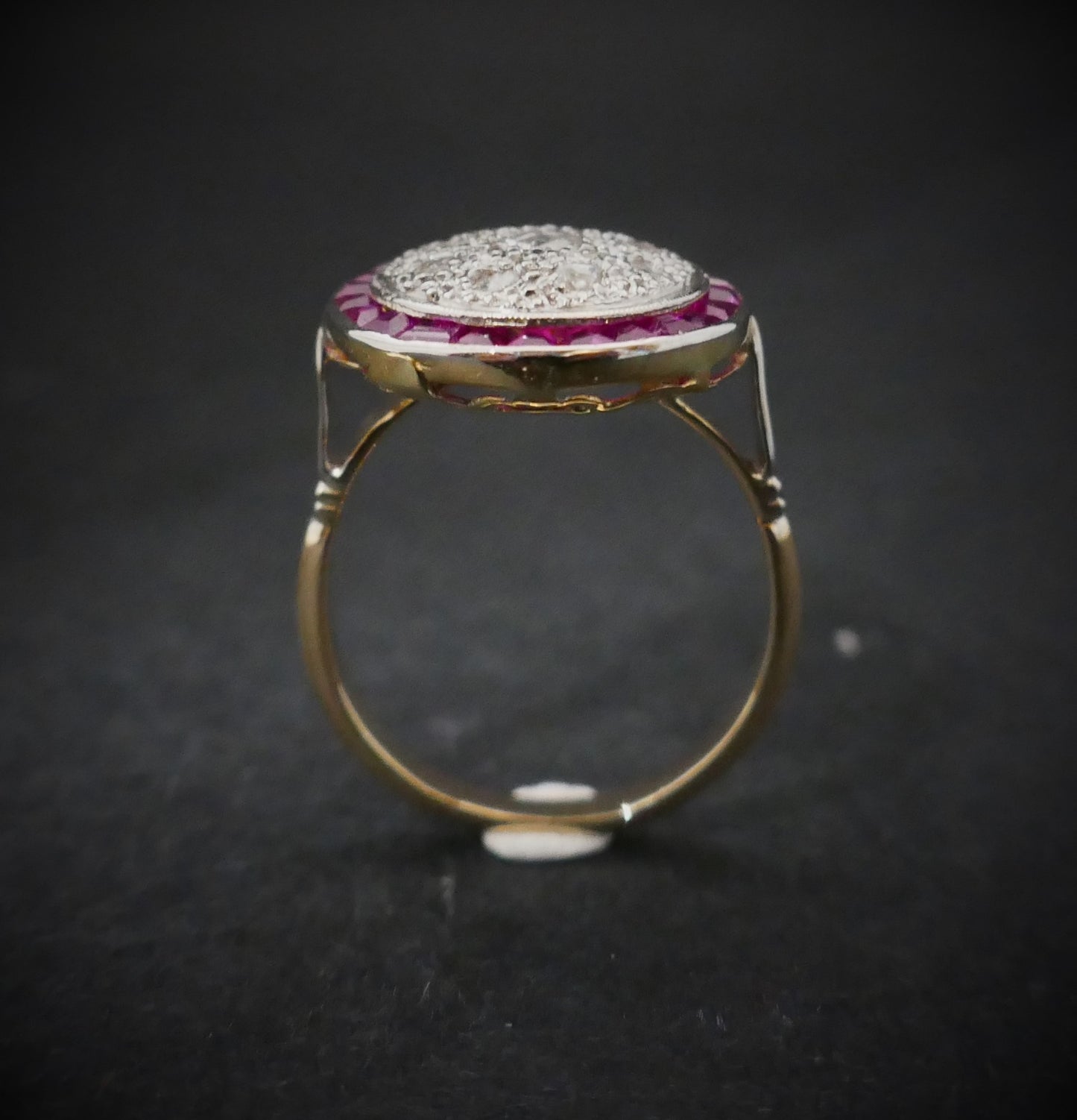 Importante Bague Art Déco Rubis Et Diamants