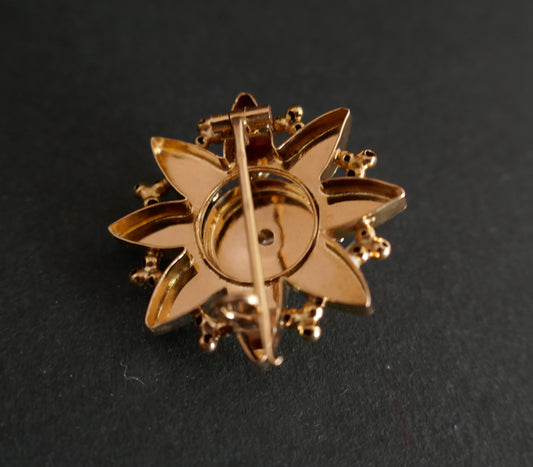 Broche Or 2 Tons 18 Carats, Poinçon Ancien Tête De Cheval