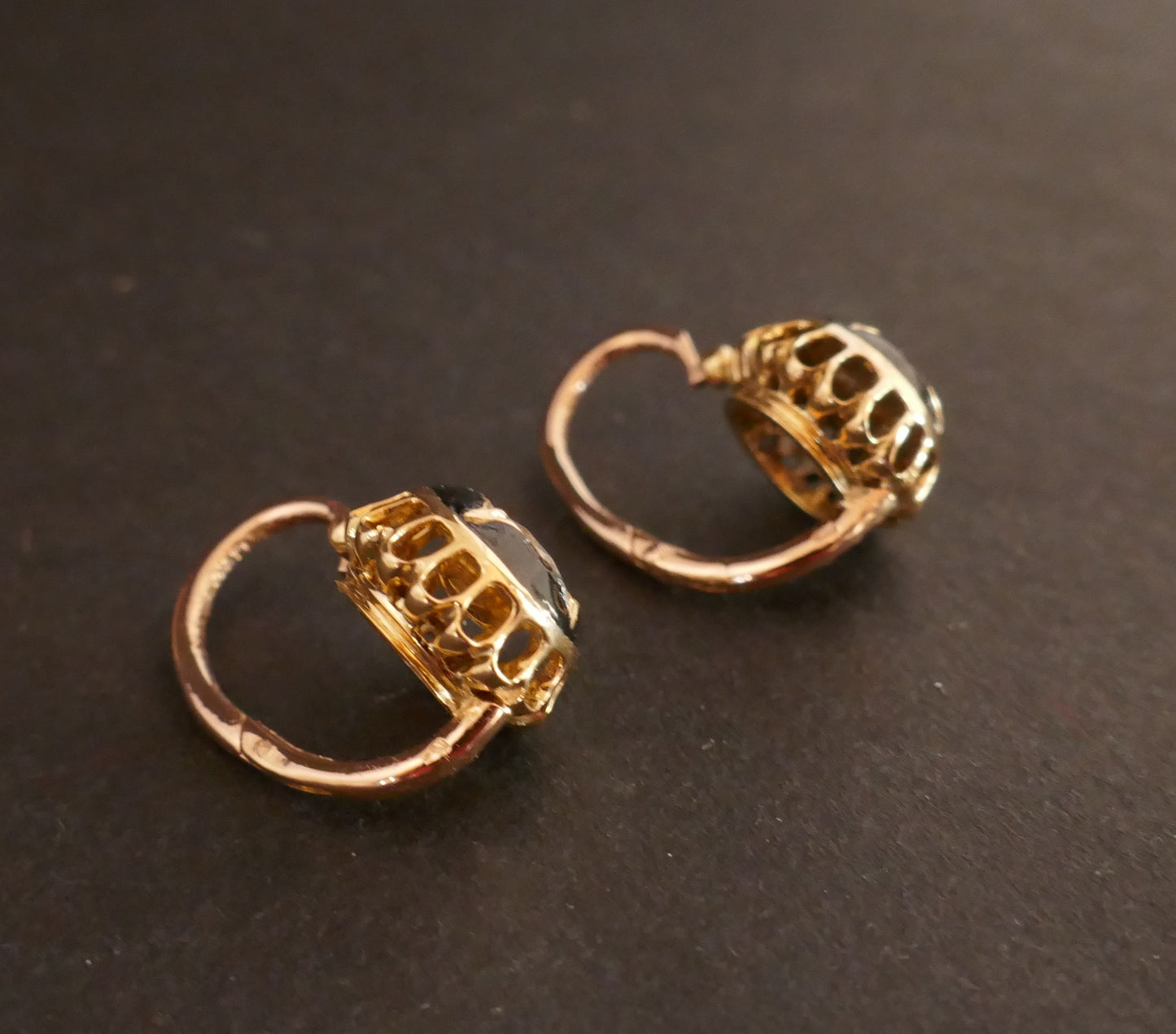 Dormeuses Diamants Et émail, Epoque Napoléon III