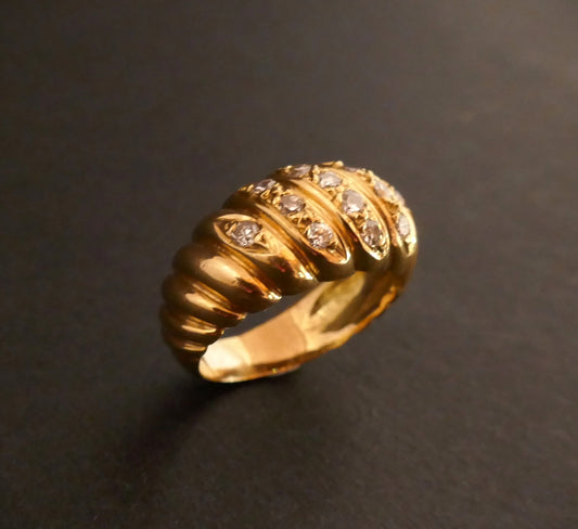Bague Diamants, Or 18 Carats