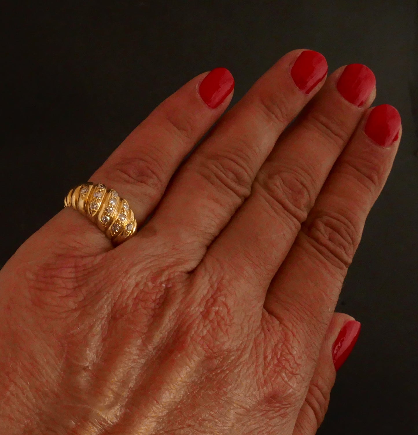 Bague Diamants, Or 18 Carats