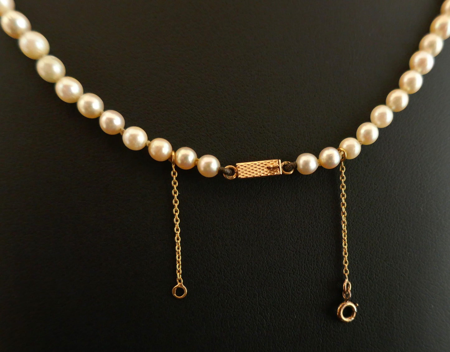 Collier De Perles De Culture En Chute, Fermoir Or