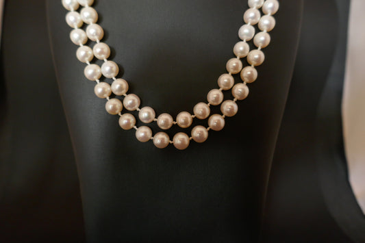 Sautoir De Perles De Culture 1 Mètre, Fermoir Or 18 Carats