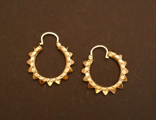 Boucles d'Oreilles Créoles En Or Rose 18 Carats