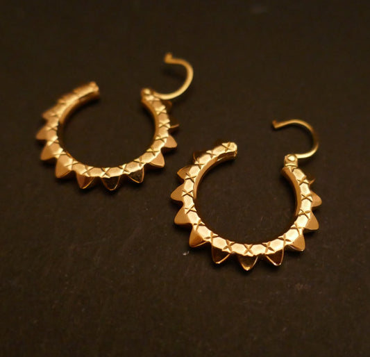 Boucles d'Oreilles Créoles En Or Rose 18 Carats