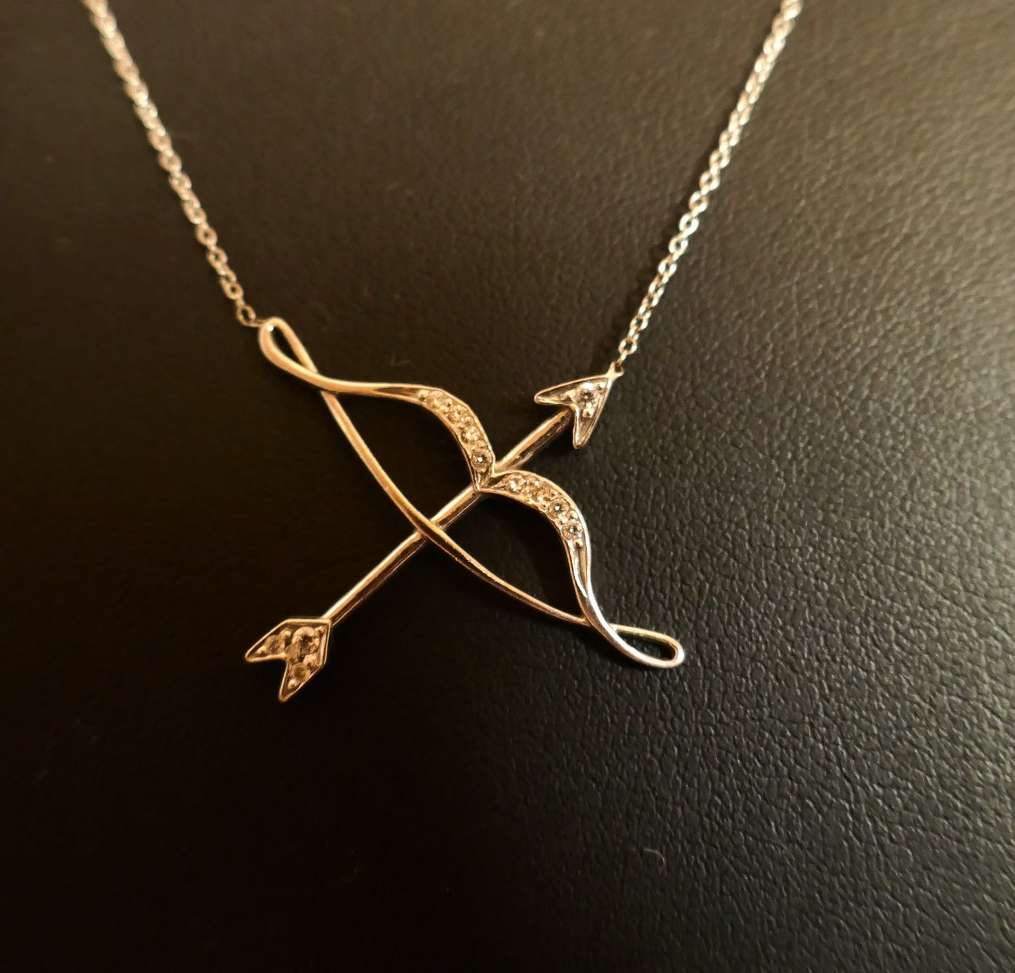 Collier Pendentif Diamants, Or Blanc 18 Carats