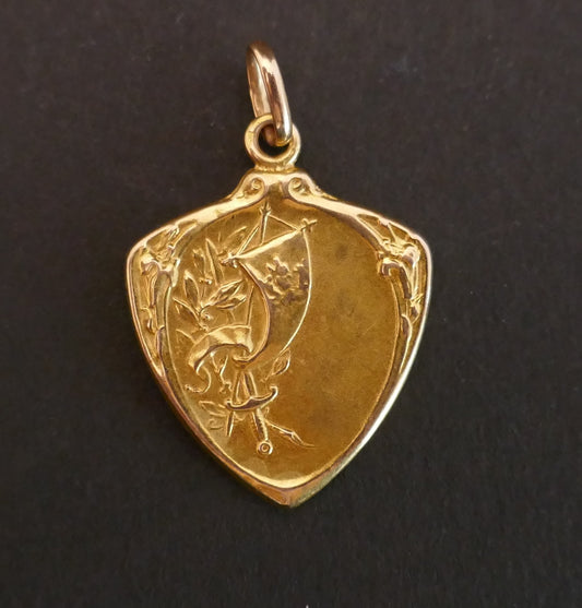 Ancienne Médaille Jeanne d'Arc , Poinçon Tête De Cheval
