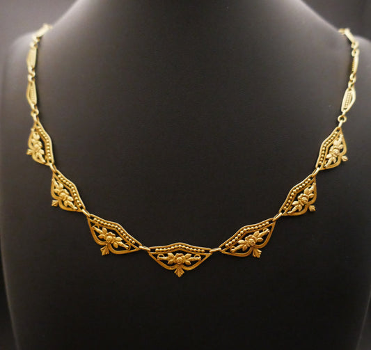 Collerette d'époque art Nouveau 16,75 gr En Or 18 Carats