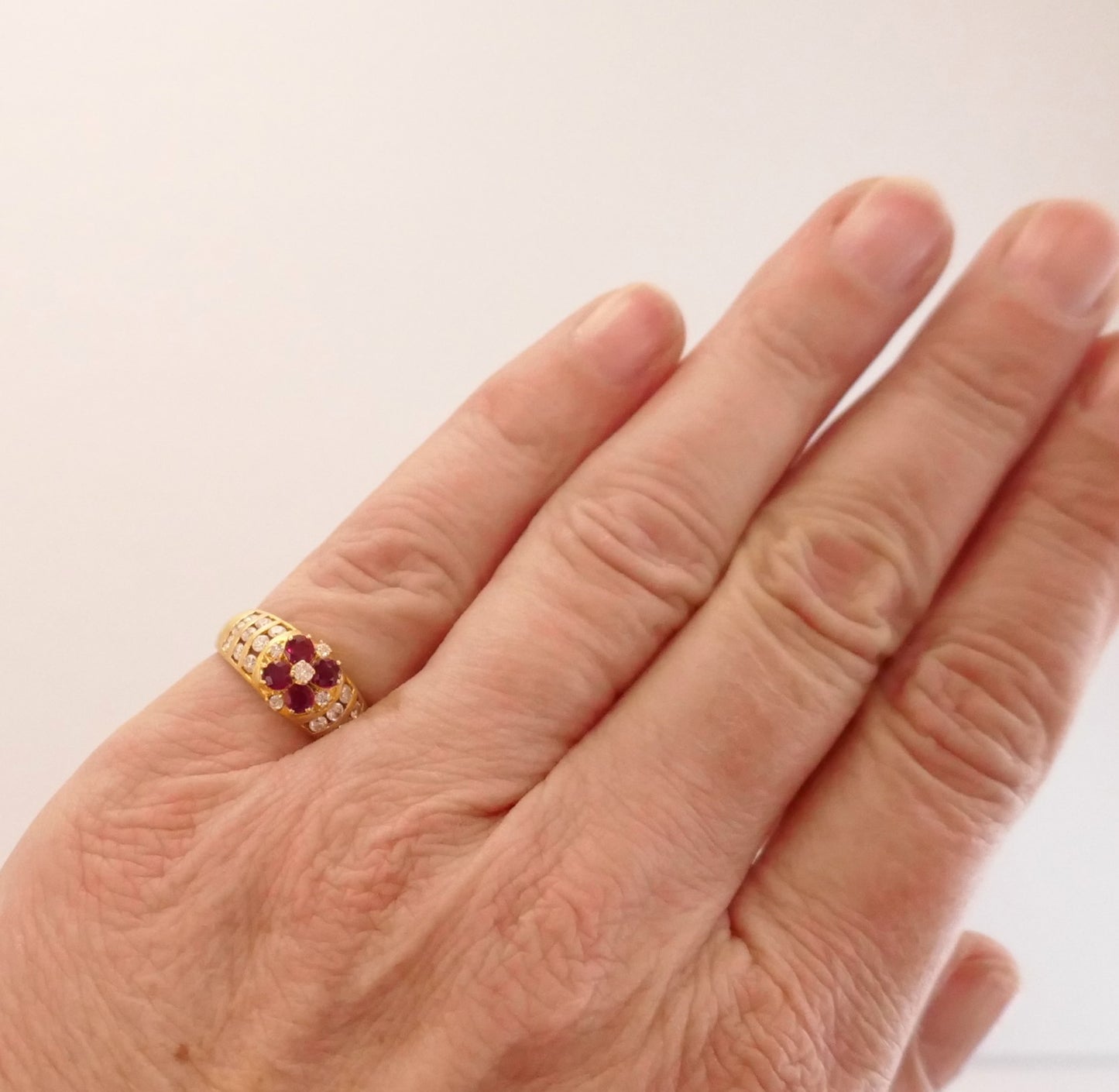 Bague Rubis Et Diamants