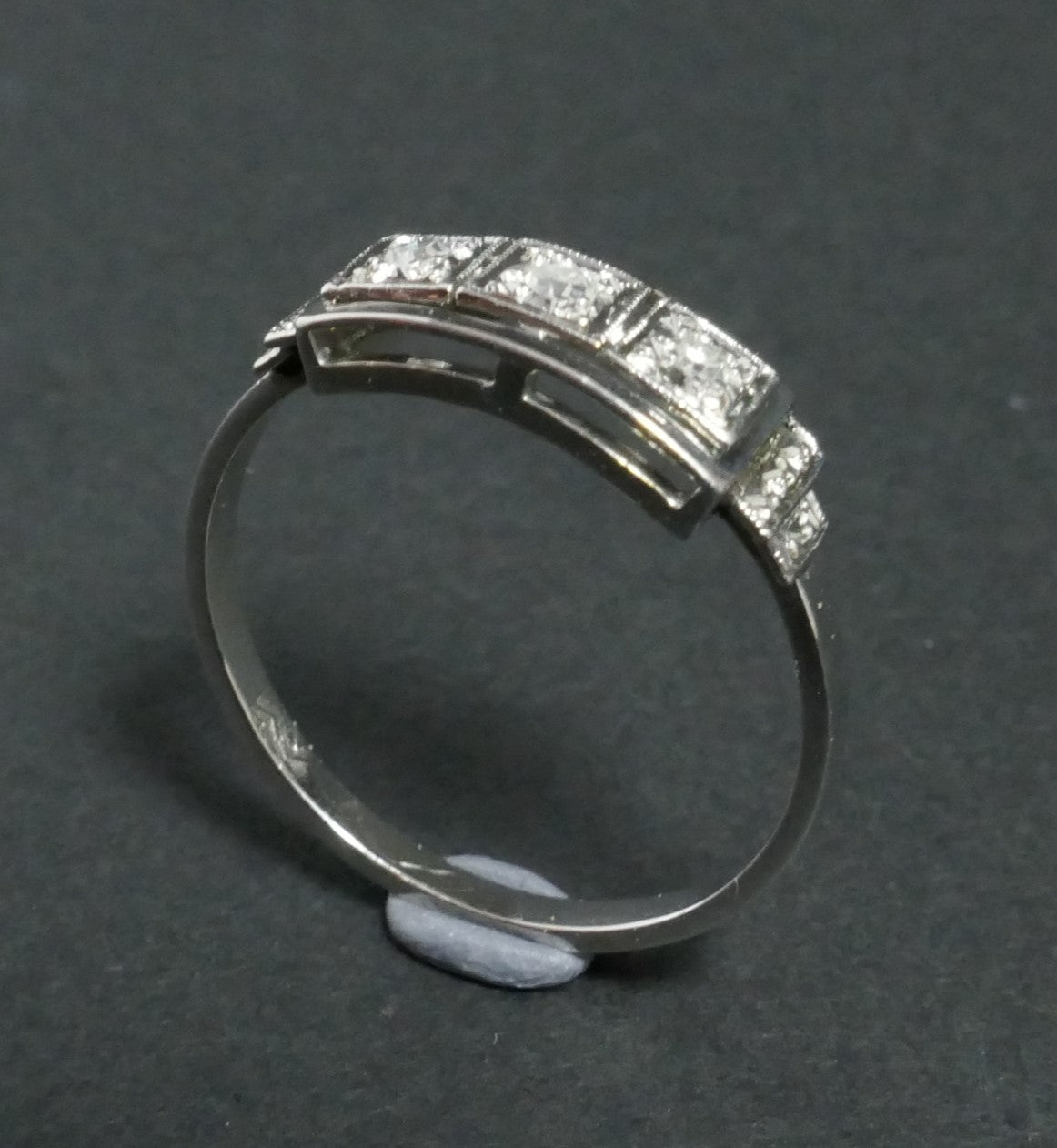 Bague Art Déco Diamants, Or Blanc Et Platine
