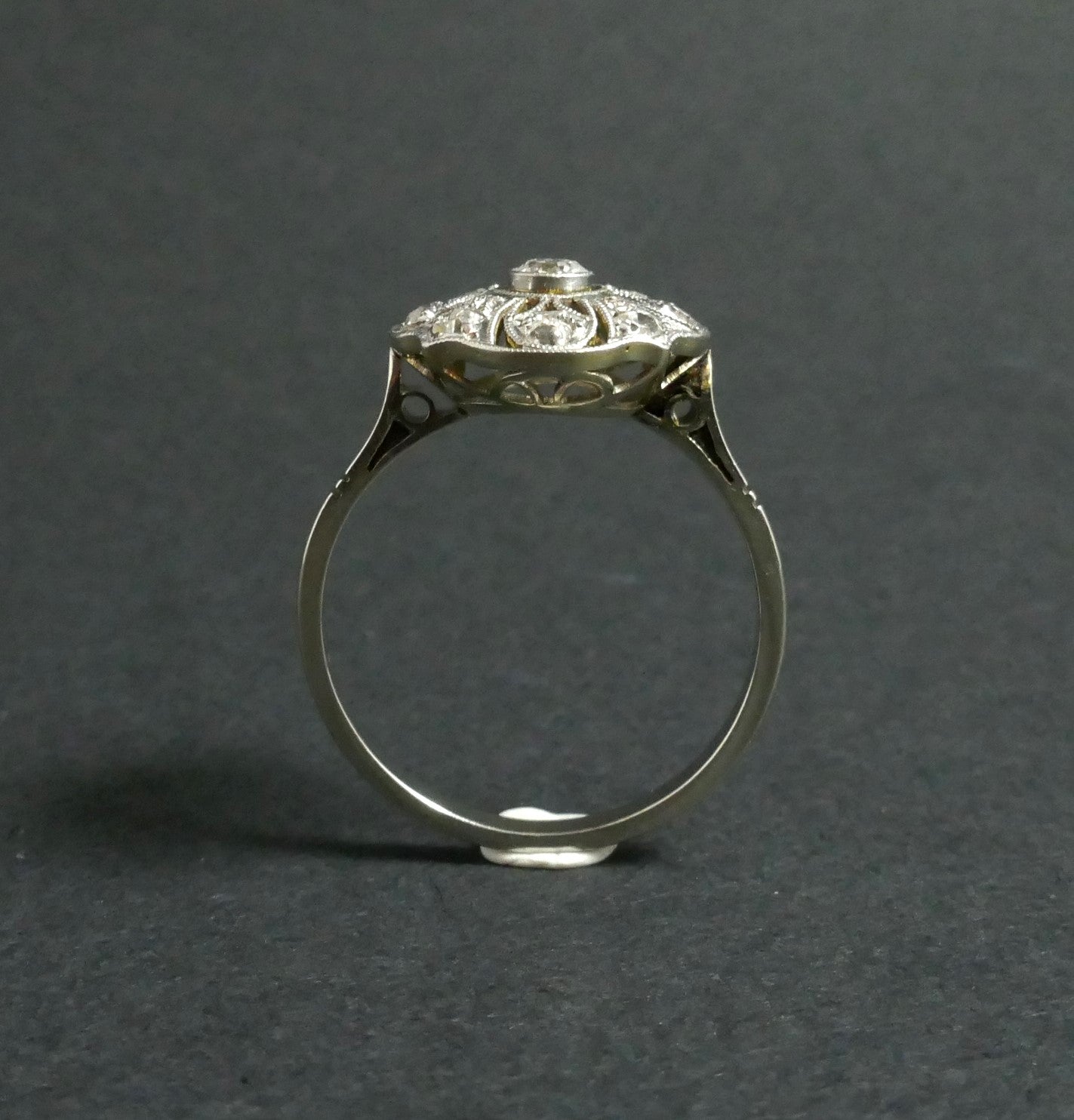 Bague Fleur Diamants, Or Et Platine
