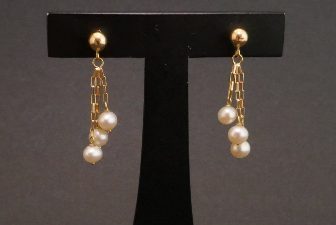 Boucles d'Oreilles or et perles