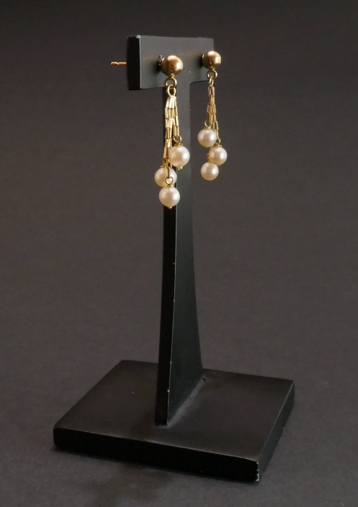 Boucles d'Oreilles or et perles