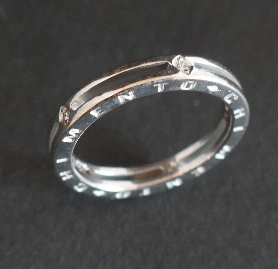Alliance Signée Chimento Diamants, Or Blanc 18 Carats