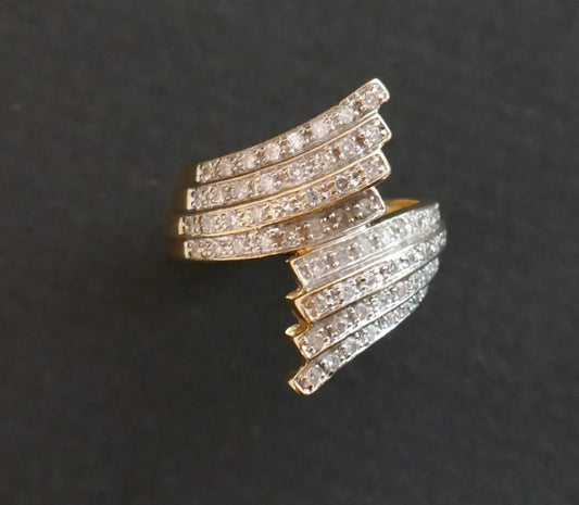 Bague Diamants, Or Jaune 18 Carats