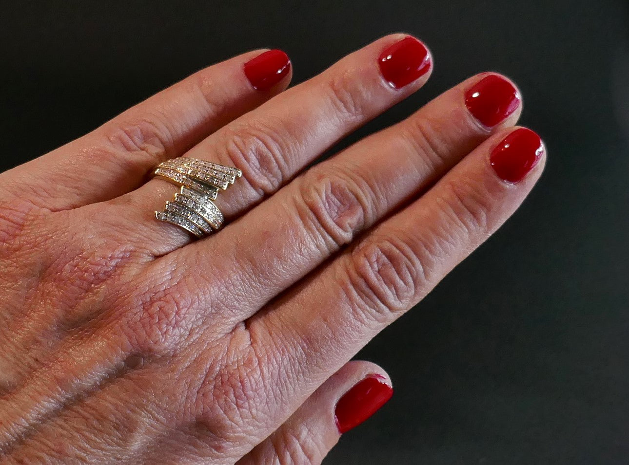 Bague Diamants, Or Jaune 18 Carats