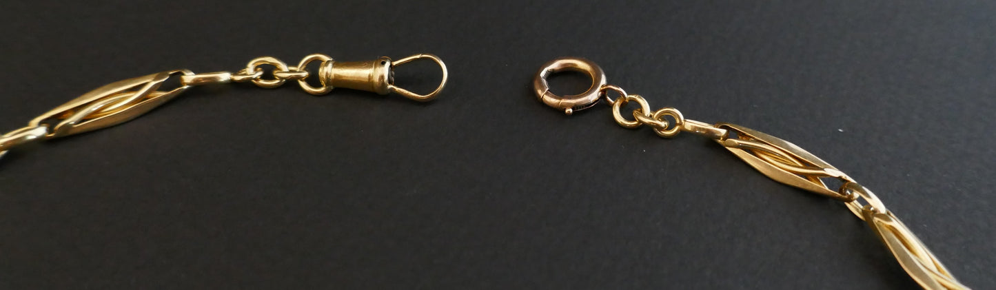 Chaîne Ancienne En Or Jaune 18 Carats