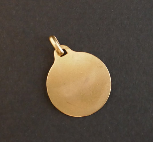 Augis Médaille Vierge, Or Jaune 18 Carats