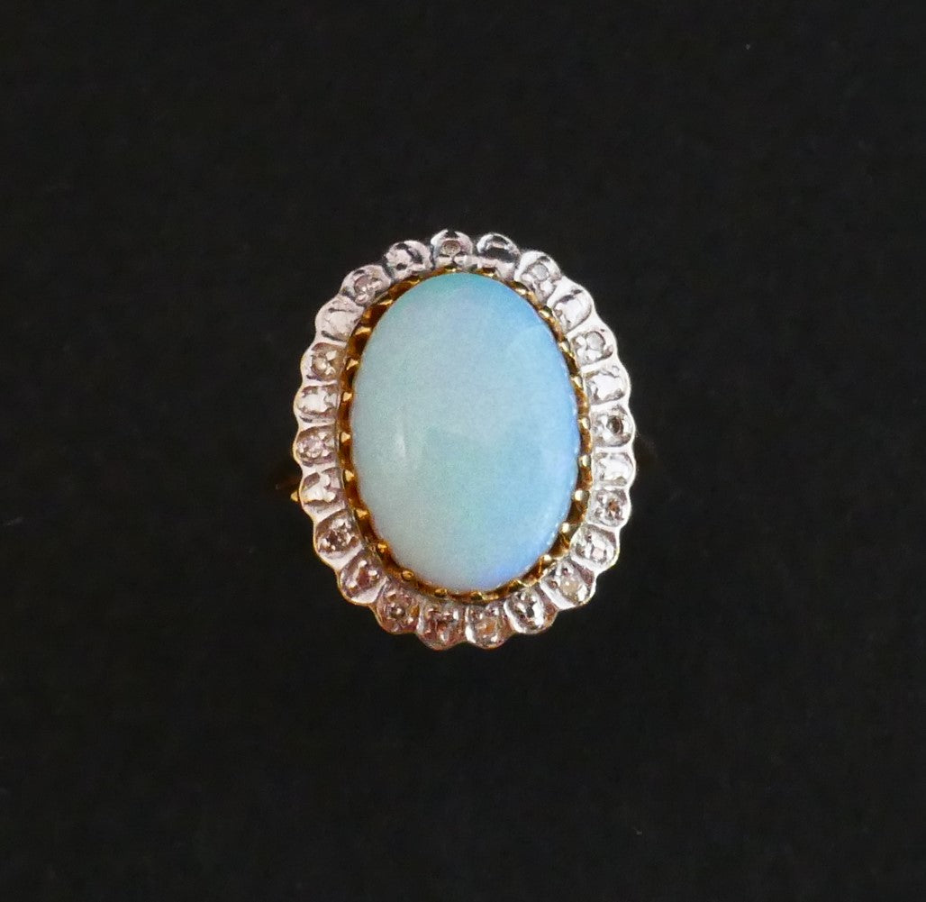 Bague Opale Et Diamants