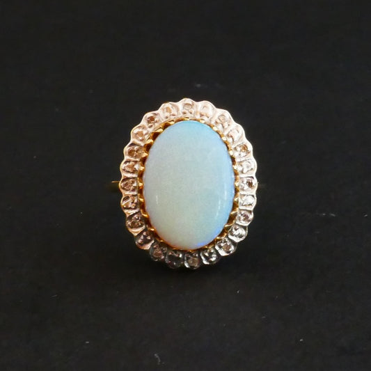 Bague Opale Et Diamants