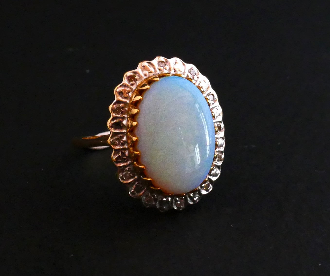 Bague Opale Et Diamants