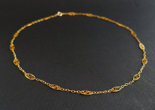 Collier Filigrane, Or Jaune 18 Carats