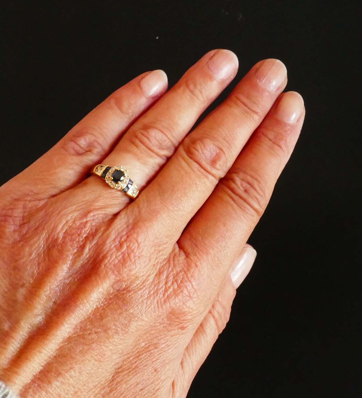 Bague Saphirs Et Diamants, Or 18 Carats