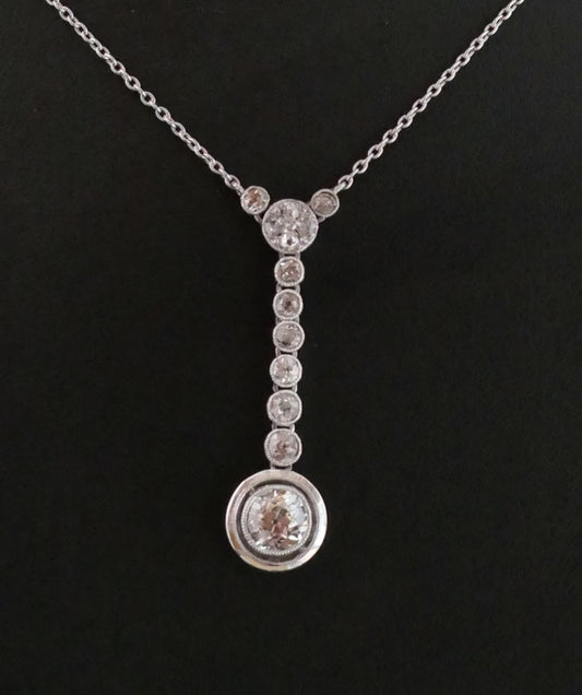 Collier pendentif Art Déco Diamants
