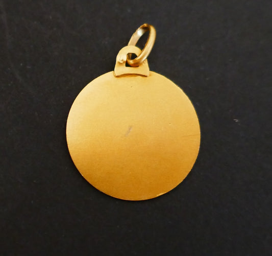 Médaille Vierge Or 18 Carats.