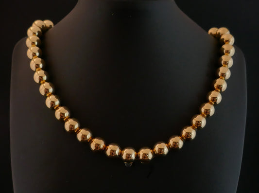 Important Collier Choker Boules Marseillais 40,17 grammes,  Or Jaune 18k