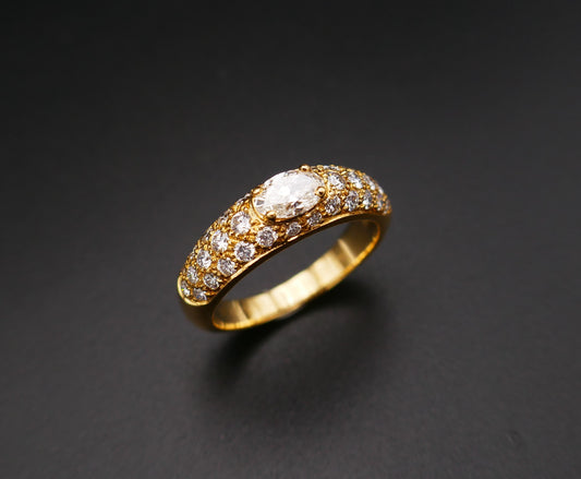 Boucheron Bague Axelle Diamants, Or Jaune 18 Carats.