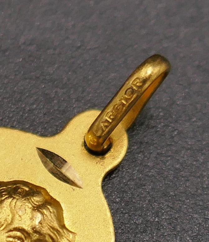 Médaille Ange, Or Jaune 18 Carats.