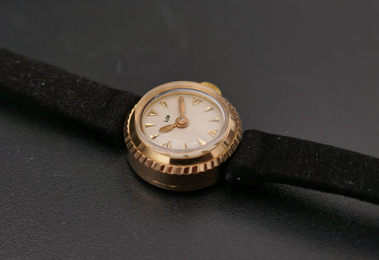 LIP Mini Montre Vintage En Or 18 Carats, vers 1960.