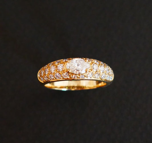 Boucheron Bague Axelle Diamants, Or Jaune 18 Carats