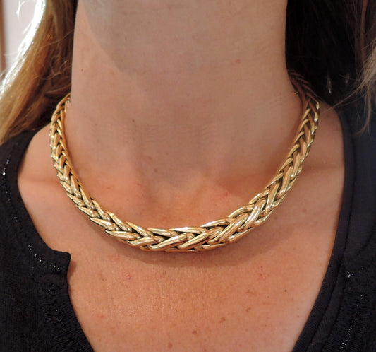 Collier Or 18k Maille Palmier