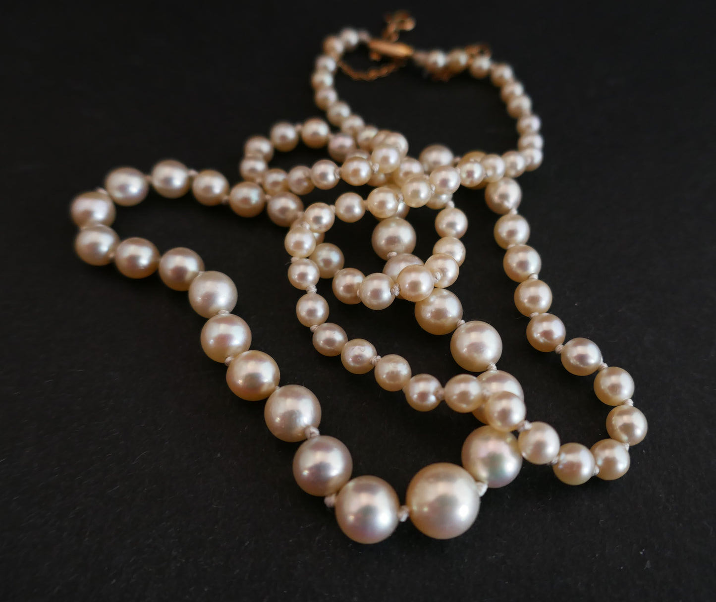 Collier De Perles De Culture, Fermoir Or 18 Carats