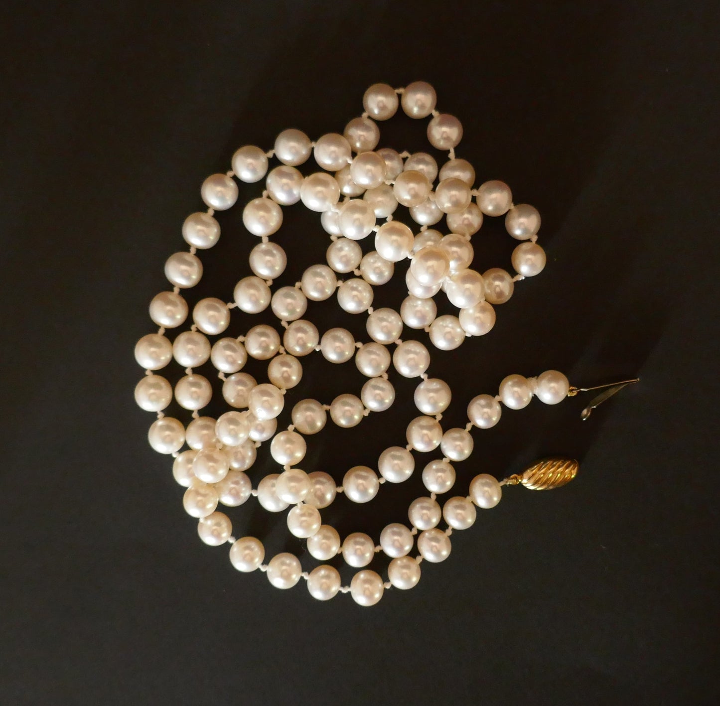 Sautoir De Perles De Culture 1 Mètre, Fermoir Or 18 Carats