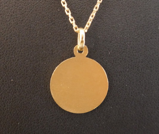Médaille Ange avec chaîne, Or Jaune 18 Carats