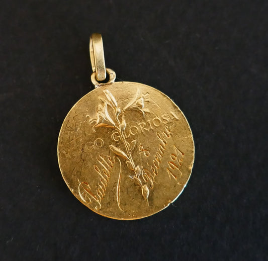 Médaille Vierge, Or 18 Carats
